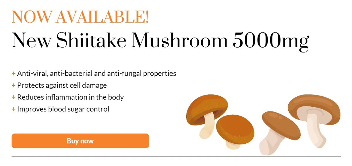 Solo Nutrition Shiitake Mushroom 5000mg